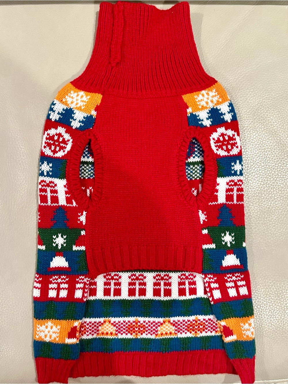 NWOT Festive Red Christmas Dog Sweater Size Large - Picture 3 of 4